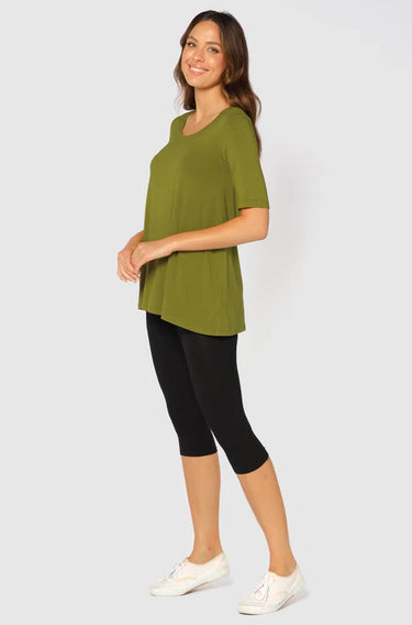 3/4 Organic Bamboo Maternity Leggings
